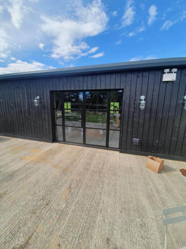 Crittal style black doors