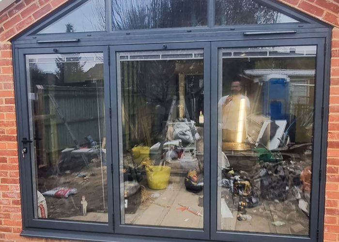 gable front extension with bifold doors